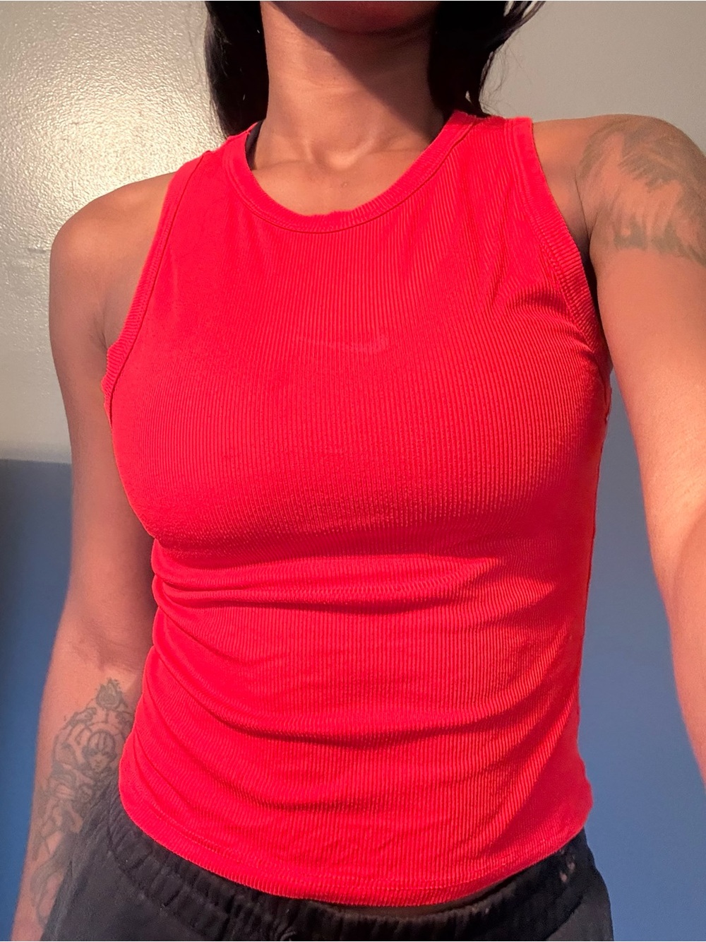 Streetwear Society Ribbed Red Tank Top